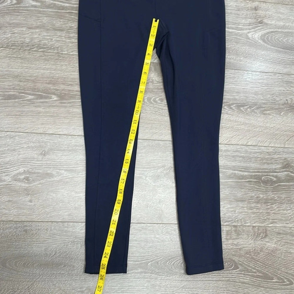 T by Talbots High Waist Legging Navy Blue Slash Pockets SP - Picture 11 of 15